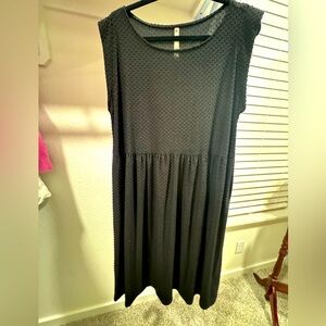 Uncle Frank Swiss dot midi dress with pockets size large